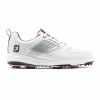FootJoy FJ Fury Spiked Golf Shoes, White/Red -Style #51100 -Golf Bags Sales Store 51100 2