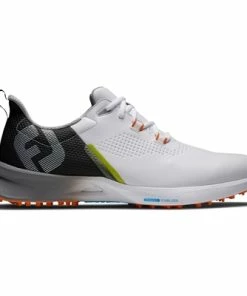 FootJoy FJ Fuel Spikeless Shoe, White/Black/Orange