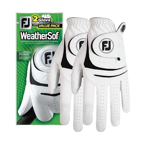Footjoy Men's Golf Gloves - WeatherSof (2 Pack) 3 Footjoy Men's Golf Gloves - WeatherSof (2 Pack)