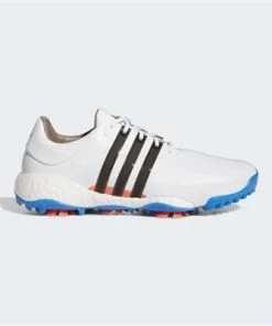 Adidas Men's Tour360 Golf Shoes, White/Blue/Orange