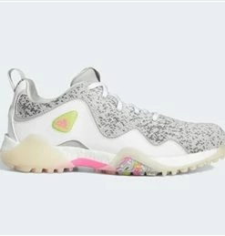 Adidas Women's CodeChaos 21 Spikeless Golf Shoes, Cloud White / Screaming Pink