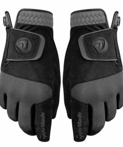 TaylorMade Control Rain Gloves, Black/Grey